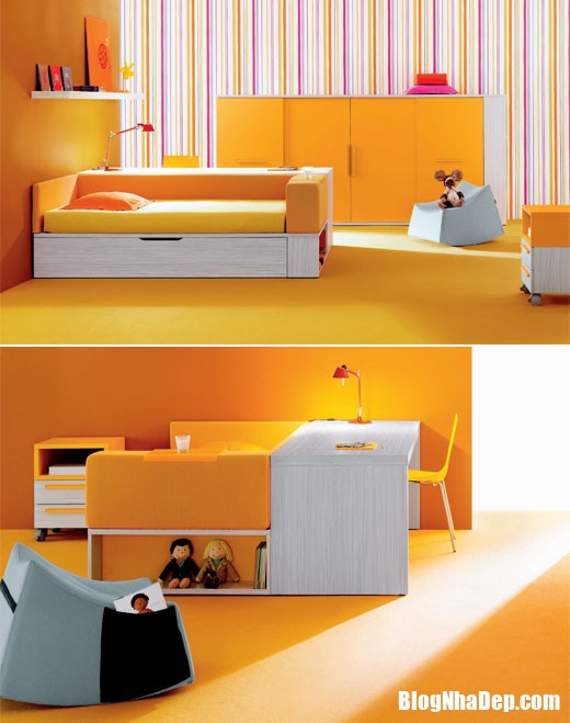 b304d004e7ee695374f6a5264483da82 Những căn phòng ngủ với tông màu cực sống động dành cho bé
